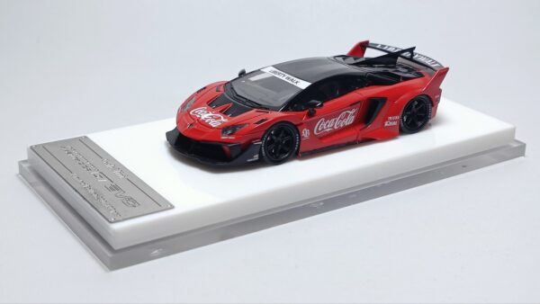 SCALEMINI LAMBORGHINI AVENTADOR GT EVO LB-SILHOUETTE WORKS COCA-COLA LIVERY - Image 4