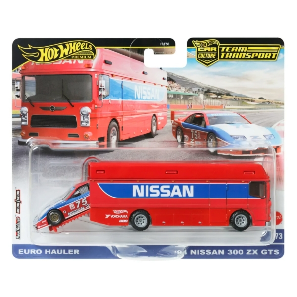 HOTWHEELS PREMIUM TEAM TRANSPORT- ’94 NISSAN 300 ZX GTS & EURO HAULER