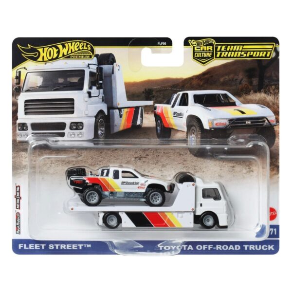 HOTWHEELS PREMIUM TEAM TRANSPORT- TOYOTA OFF ROAD TRUCK & FLEET STREET