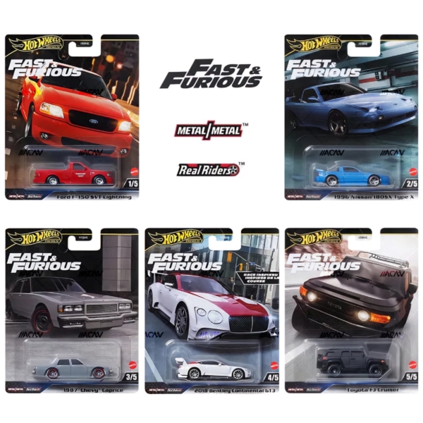 HOTWHEELS FAST & FURIOUS SET OF 5 CARS