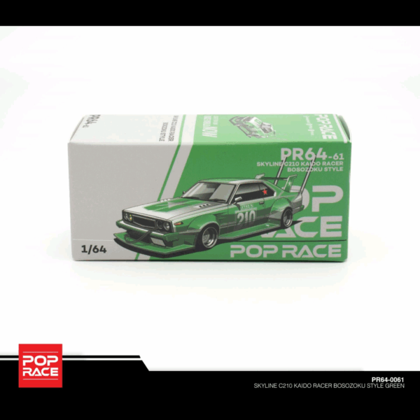 POP RACE NISSAN SKYLINE C210 KAIDO RACER BOSOZOKU STYLE GREEN/SILVER