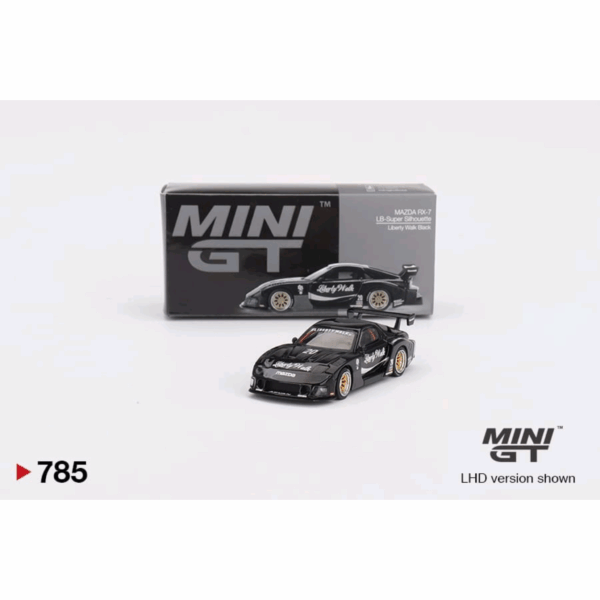 MINI GT MAZDA RX-7 LB-SUPER SILHOUETTE LIBERTY WALK BLACK