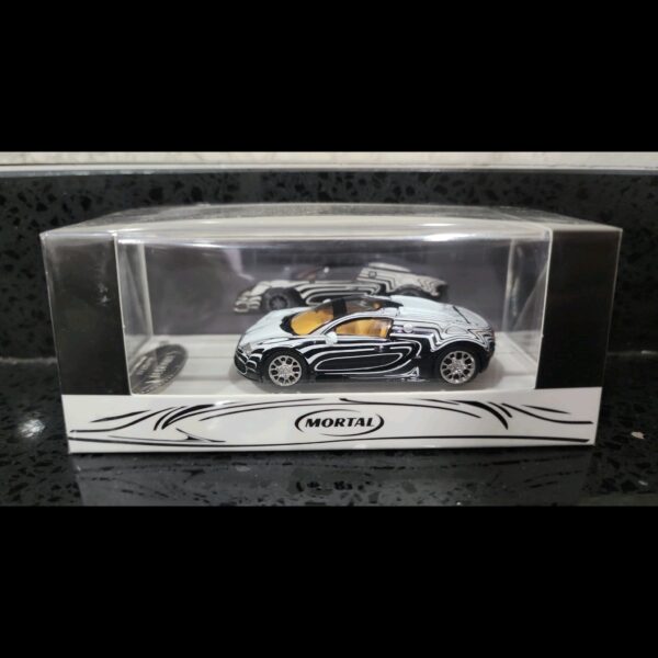 MORTAL BUGATTI VEYRON SUPERSPORT METALLIC BLACK/WHITE