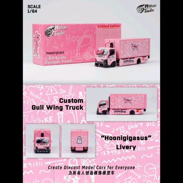 MICRO TURBO CUSTOM GULL WING TRUCK #43 HOONIPIGASUS LIVERY