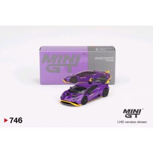 MINI GT LAMBORGHINI HURACAN STO VIOLA PASIFAE MIJO EXCLUSIVE BLISTER PACKAGING