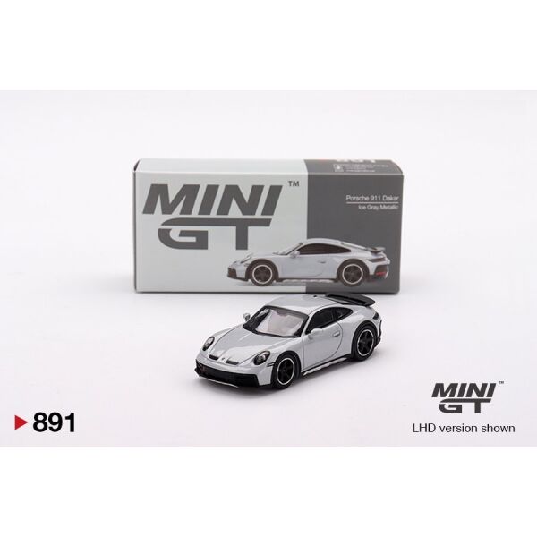 MINI GT PORCHE 911 DAKAR ICE GREY METALLIC