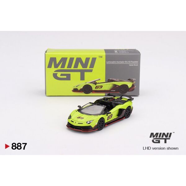 MINI GT LAMBORGHINI AVENTADOR SVJ 63 ROADSTER VERDE SHOCK