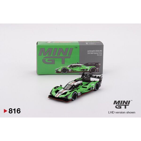 MINI GT LAMBORGHINI SC63 #63 IRON LYNX 2024 IMSA SEBRING 12HRS