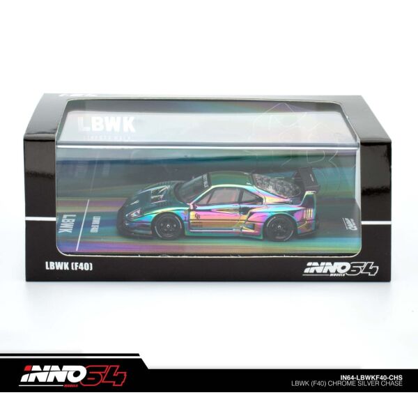 INNO 64 FERRARI F40 LIBERTY WALK CHROME SILVER *CHASE CAR*