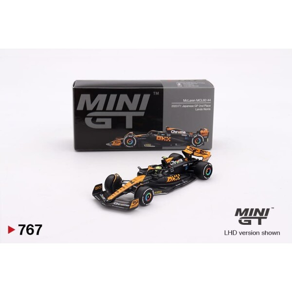 MINI GT MCLAREN MCL60 #4 LANDO NORRIS 2023 F1 JAPANESE GP 2ND PLACE