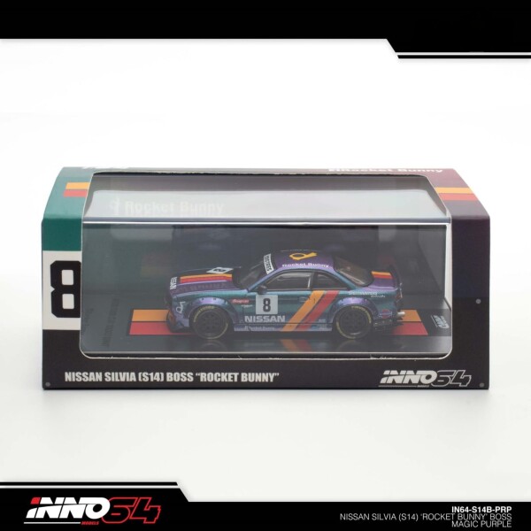 INNO 64 NISSAN SILVIA S14 BOSS ROCKET BUNNY PURPLE